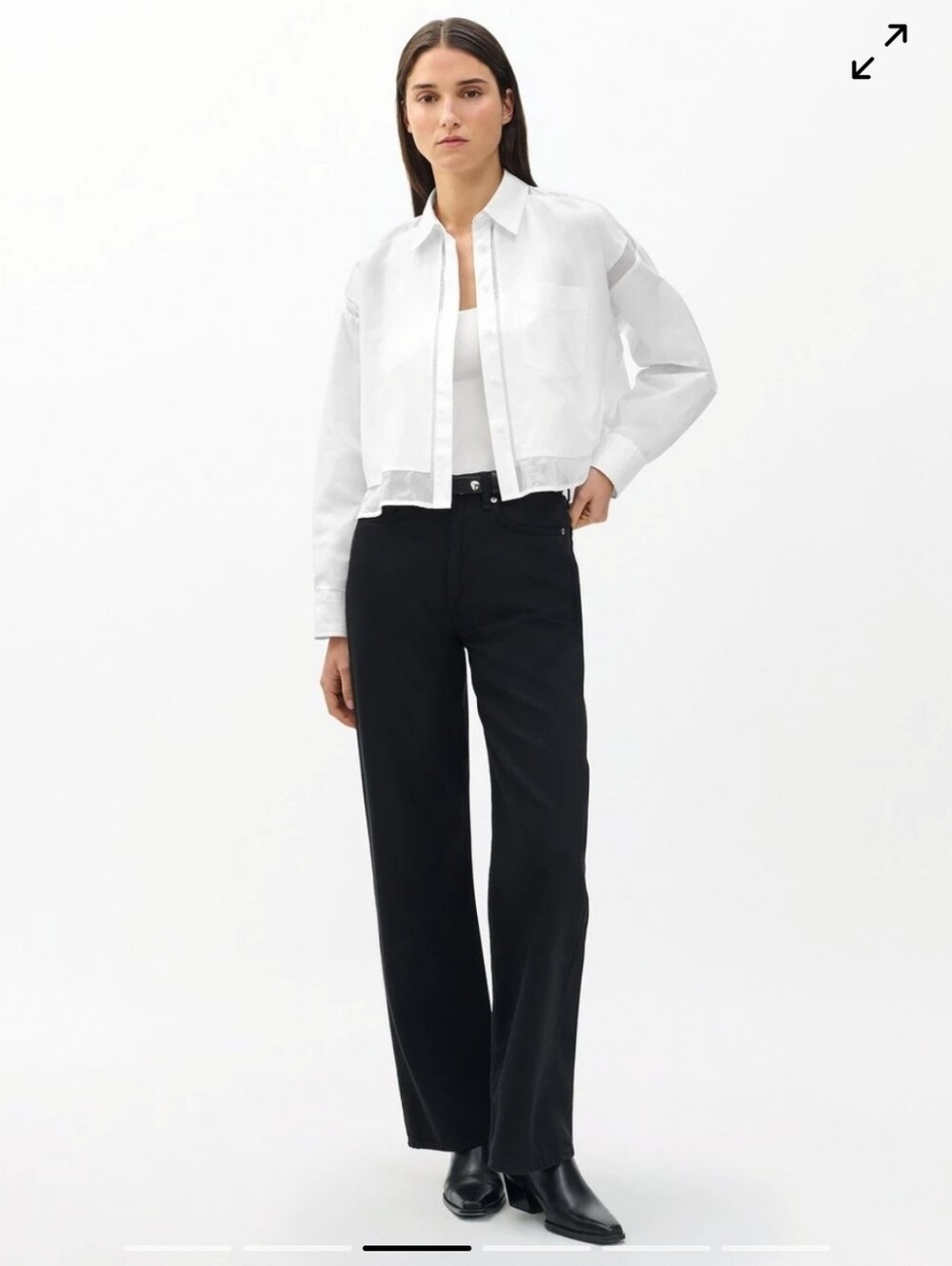 Rag & Bone Poplin-Organza Shirt